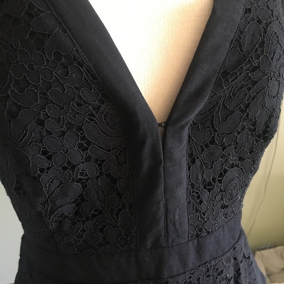 FREE PEOPLE black lace mini dress - Picture 4 of 8